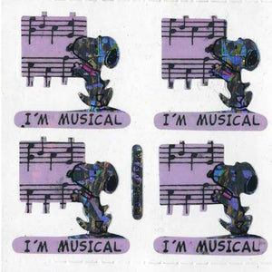 Pack of Prismatic Stickers - Snoopy I'm Musical
