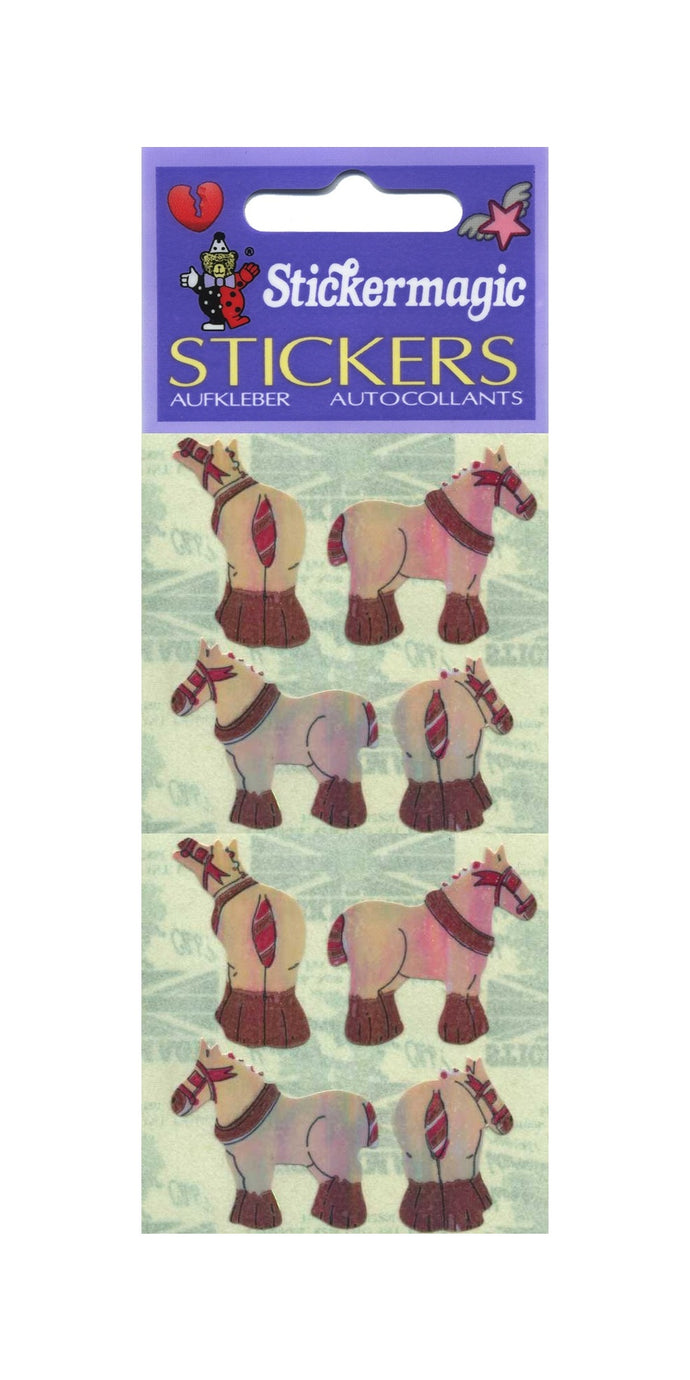 Pack of Pearlie Stickers - Shire Horses