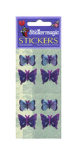 Load image into Gallery viewer, Pack of Pearlie Stickers - Blue Butterflies