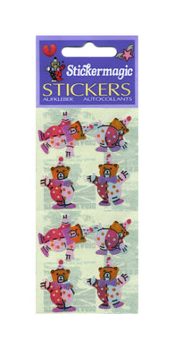 Pack of Pearlie Stickers - Teddy Clowns
