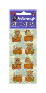 Pack of Pearlie Stickers - Kittens In Train