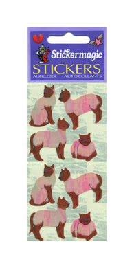 Pack of Pearlie Stickers - Siamese Cats