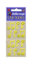 Load image into Gallery viewer, Pack of Furrie Stickers - Smiley Musical Notes