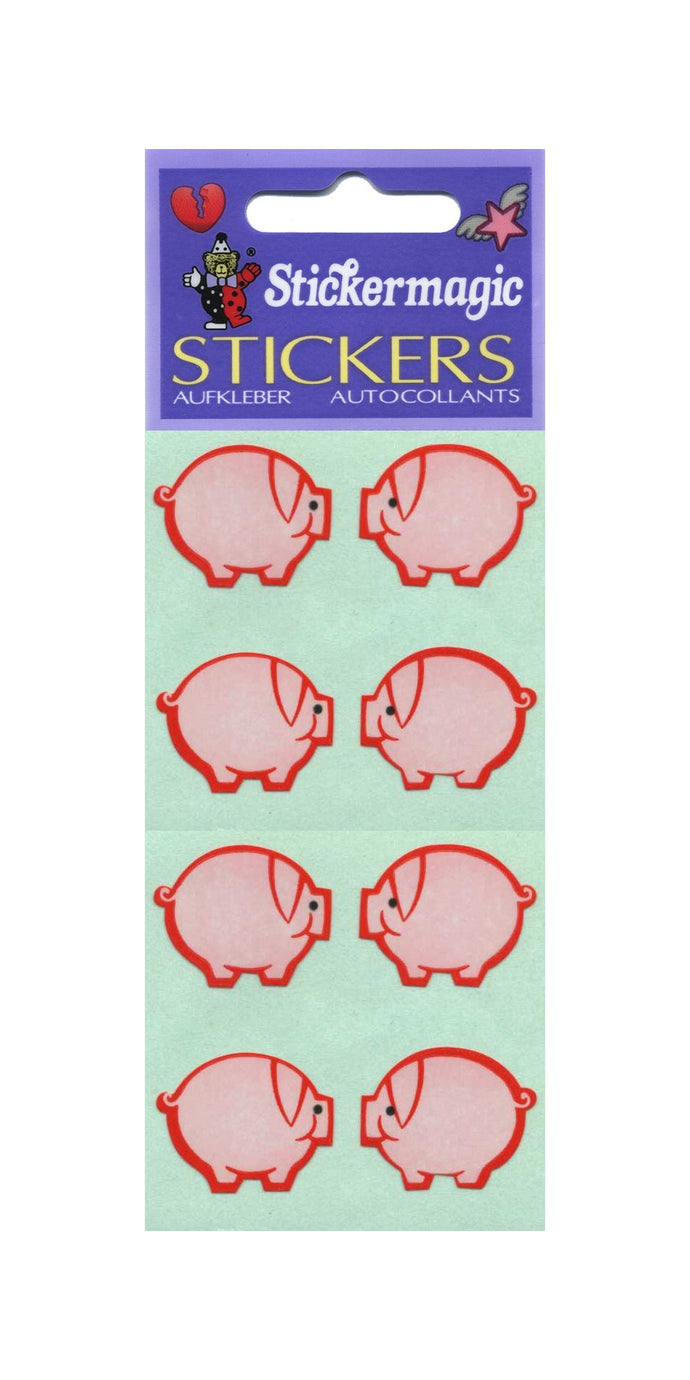 Pack of Paper Stickers - Pink Pigs