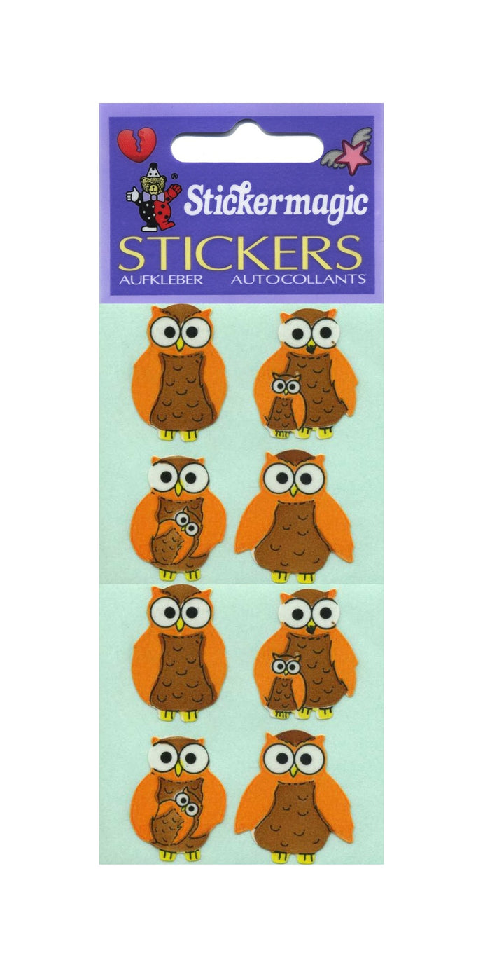 Pack of Paper Stickers - Mother & Baby Owl