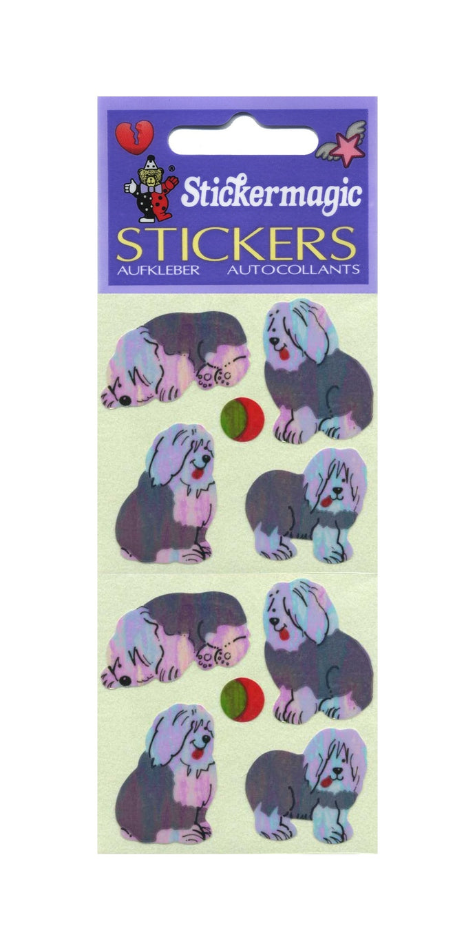 Pack of Pearlie Stickers - Sheepdog Puppies