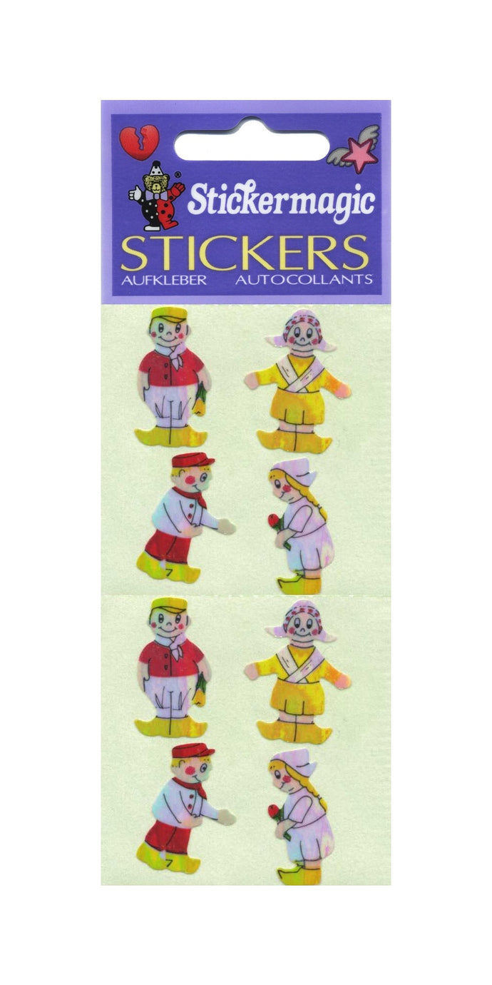 Pack of Pearlie Stickers - Dutch Boy & Girl