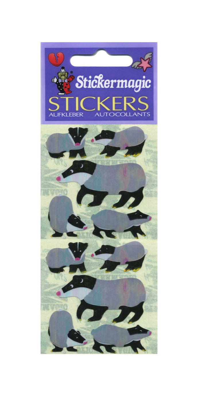 Pack of Pearlie Stickers - Badger Family