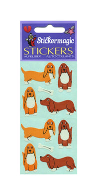 Pack of Paper Stickers - Basset Hounds