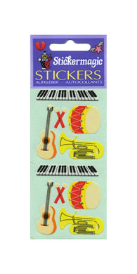 Pack of Paper Stickers - Drum, Piano and Guitar